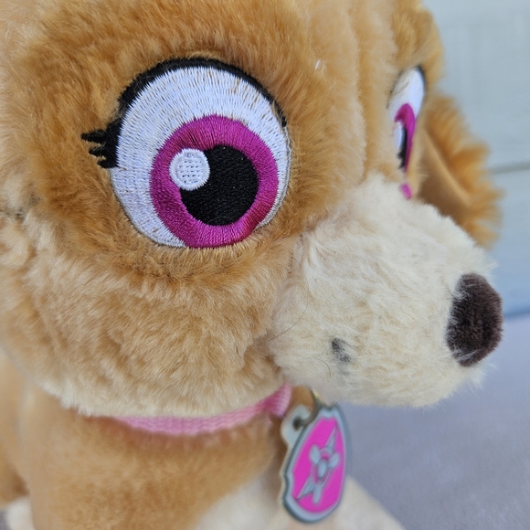 Build A Bear Paw Patrol Skye Dog Plush 10" Collar Pink Pup BAB REPAIRED - Picture 10 of 10